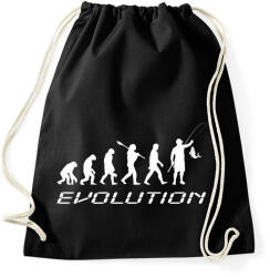 printfashion horgász evolúcio fehér - Sportzsák, Tornazsák - Fekete (5801378)