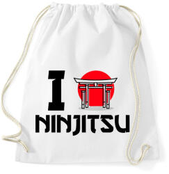 printfashion I love Ninjitsu - Sportzsák, Tornazsák - Fehér (9447279)
