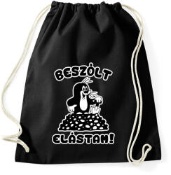 printfashion Beszólt elástam - kisvakond 2 - Sportzsák, Tornazsák - Fekete (1528162)