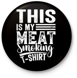 printfashion Hús füstölős póló - Kitűző, hűtőmágnes - Fekete (13780432)