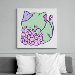printfashion Zombi macska - Vászonkép - Fehér (14728841)