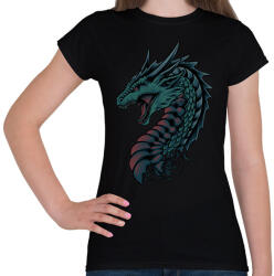 printfashion Sárkány - Női póló - Fekete (13776079)