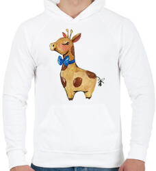 printfashion Cute Giraffe boy - Férfi kapucnis pulóver - Fehér (1585087)