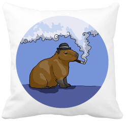 printfashion Capybara - gentleman - Párnahuzat, Díszpárnahuzat - Fehér (13400244)