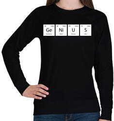 printfashion GeNiUS (Periódusos rendszer) - Női pulóver - Fekete (11474564)