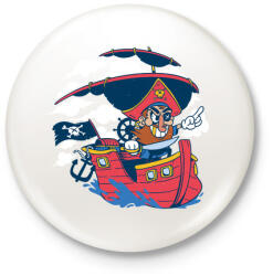 printfashion Kalóz - Kitűző, hűtőmágnes - Fehér (5226457)