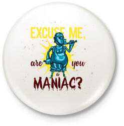 printfashion Őrült vagy? - Kitűző, hűtőmágnes - Fehér (15762731)