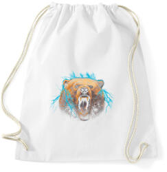 printfashion Ordító medve - Sportzsák, Tornazsák - Fehér (14908605)