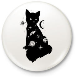 printfashion Cica univerzum - Kitűző, hűtőmágnes - Fehér (4285202)