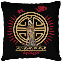 printfashion Kínai hercegnő - Párnahuzat, Díszpárnahuzat - Fekete (7618883)