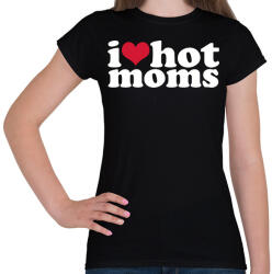 printfashion i love hot moms - Női póló - Fekete (5744374)