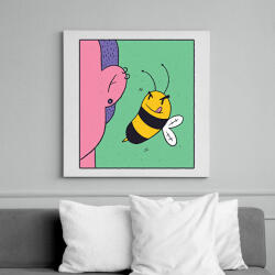 printfashion Méhecske - Vászonkép - Fehér (6640921)