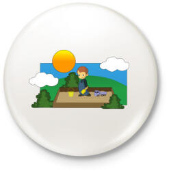 printfashion kisfiú - Kitűző, hűtőmágnes - Fehér (3075408)