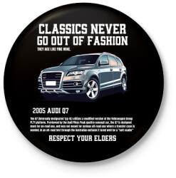 printfashion Audi Q7 - Kitűző, hűtőmágnes - Fekete (14788082)