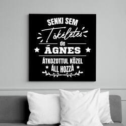 printfashion Egyedi neves névnapi ajándék - Vászonkép - Fekete (15724964)