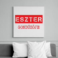 printfashion Gondűző - névvel (bögre) - Vászonkép - Fehér (7024162)