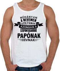 printfashion A legfontosabbak papónak hívnak - Férfi atléta - Fehér (943803)