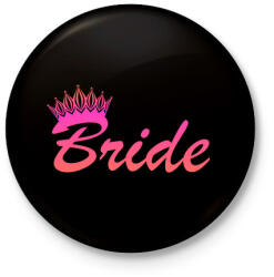 printfashion Bride - Kitűző, hűtőmágnes - Fekete (5081194)