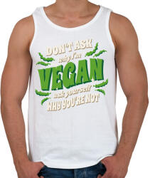 printfashion Büszke vegán - Férfi atléta - Fehér (12754308)