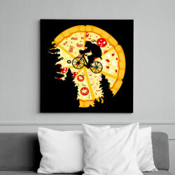 printfashion Pizza hold - Vászonkép - Fekete (6643680)