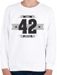 printfashion b-day-42-dark-lightgrey - Gyerek pulóver - Fehér (511358)