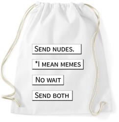 printfashion Send nudes - Telefontok - Sportzsák, Tornazsák - Fehér (7007540)