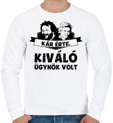 printfashion Bud Spencer Terence Hill Kár érte, kiváló ügynök volt - Férfi pulóver - Fehér (13112523)