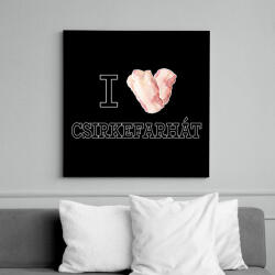 printfashion I love Csirkefarhát - Vászonkép - Fekete (11566097)