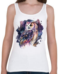 printfashion Bagoly - Női atléta - Fehér (13811828)