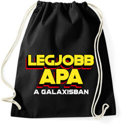 printfashion Legjobb apa a galaxisban - Sportzsák, Tornazsák - Fekete (10874976)