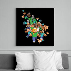 printfashion Minecraft #2 - Vászonkép - Fekete (6646430)