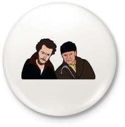 printfashion Home alone - Kitűző, hűtőmágnes - Fehér (3082571)