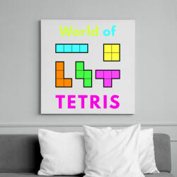 printfashion WORLD OF TETRIS - Vászonkép - Fehér (6626999)