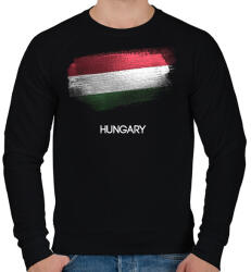 printfashion Hungary - Magyar zászló - Férfi pulóver - Fekete (4832540)