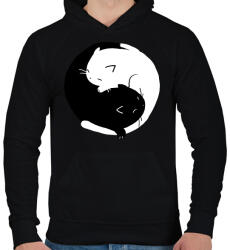 printfashion Cicus yin yang - Férfi kapucnis pulóver - Fekete (210958)
