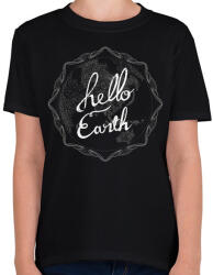 printfashion HELLO FÖLD - Gyerek póló - Fekete (337923)