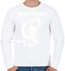 printfashion Best Fishing - Férfi pulóver - Fehér (11121677)