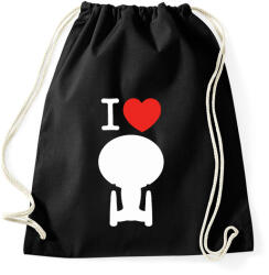printfashion I love enterprise - Sportzsák, Tornazsák - Fekete (2236633)