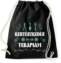 printfashion Kertészkedés a terápiám - Sportzsák, Tornazsák - Fekete (12954667)