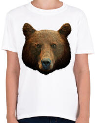printfashion Grizzly fej - Gyerek póló - Fehér (11811196)