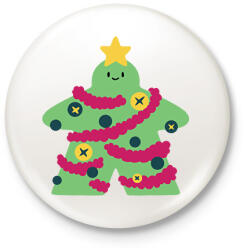 printfashion Karácsonyfa ember - Kitűző, hűtőmágnes - Fehér (15294822)