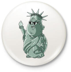 printfashion Szabadság-szobor - Kitűző, hűtőmágnes - Fehér (3075172)