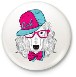 printfashion Snapback Dog - Kitűző, hűtőmágnes - Fehér (3079154)
