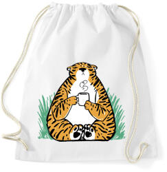 printfashion Kávézó tigris - Sportzsák, Tornazsák - Fehér (11839818)