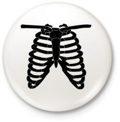 printfashion Csontváz - Kitűző, hűtőmágnes - Fehér (3082010)