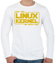 printfashion A Linux Kernel legyen veled - Férfi hosszú ujjú póló - Fehér (3920262)