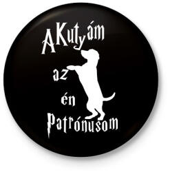 printfashion A Kutyám az én Patrónusom - Kitűző, hűtőmágnes - Fekete (16486125)