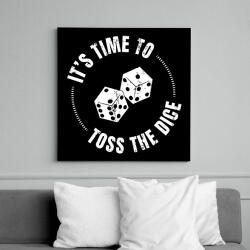 printfashion Dice baby - Vászonkép - Fekete (6649930)