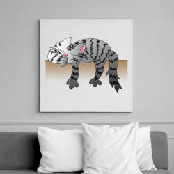 printfashion Alvó cic - Vászonkép - Fehér (6622517)