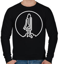 printfashion Űrhajó - Férfi pulóver - Fekete (16754574)